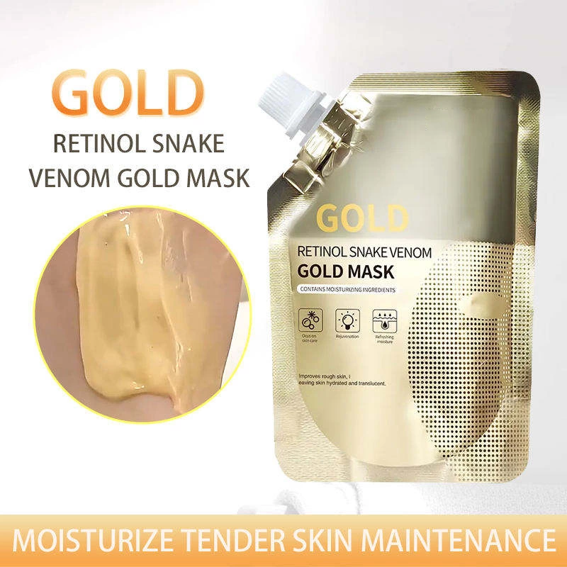 custom logo gold retinol snake venom Moisturizing anti aging Gold face Mask