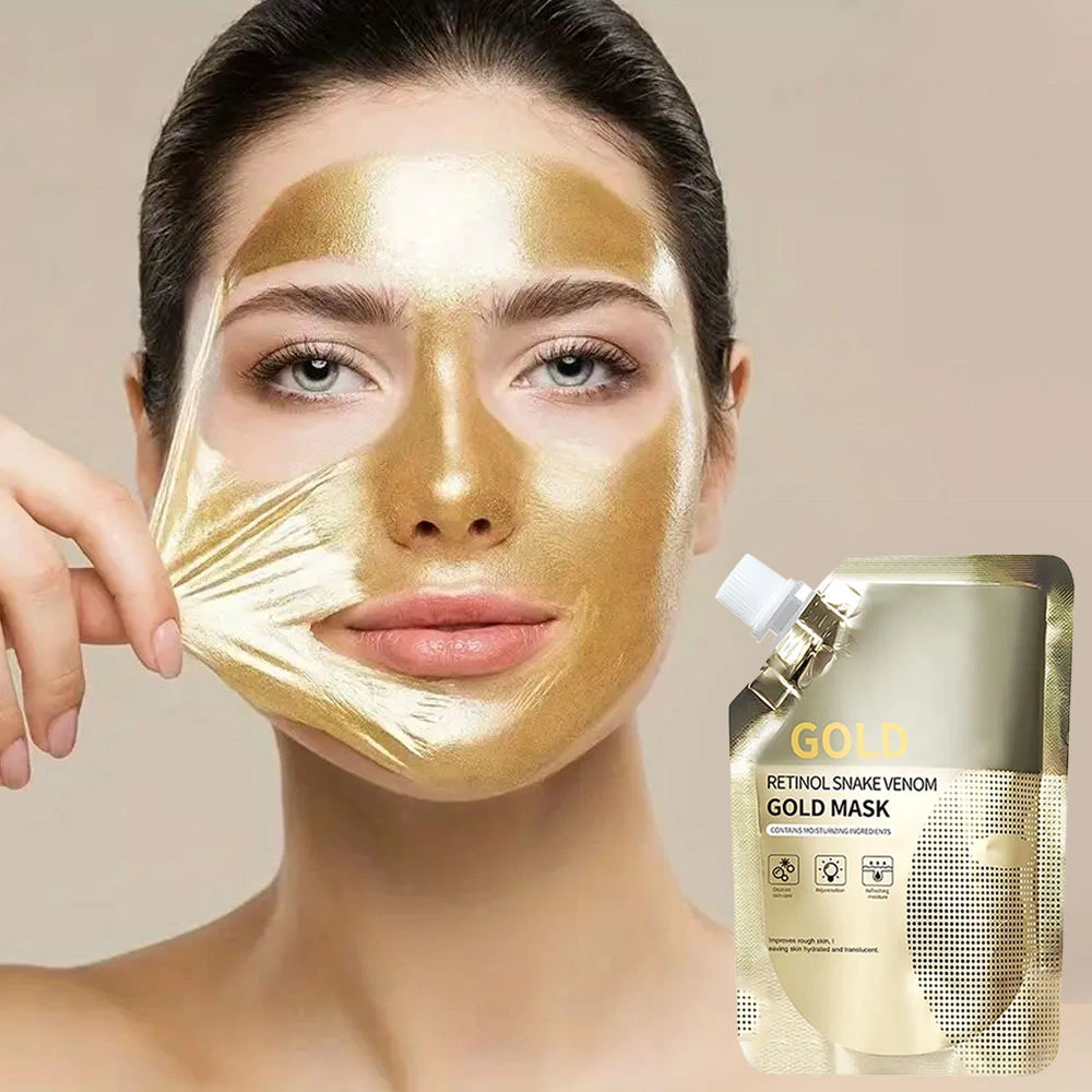 custom logo gold retinol snake venom Moisturizing anti aging Gold face Mask